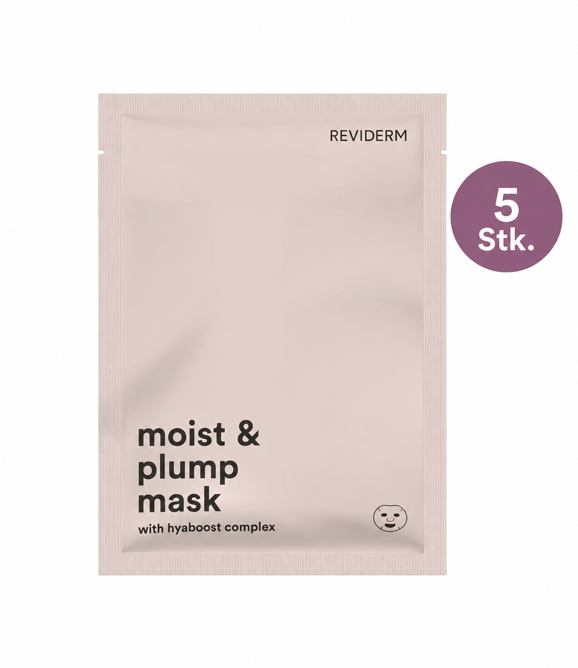 REVIDERM Moist & Plump Mask im 5er-Pack – feuchtigkeitsspendende Gesichtsmaske mit Hyaboost Complex für pralle, glatte und geschmeidige Haut.