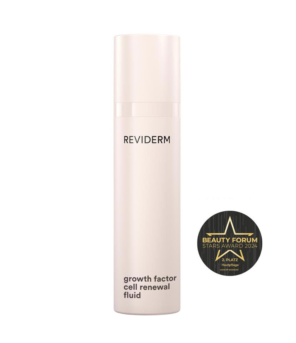REVIDERM Growth Factor Cell Renewal Fluid ist ein regenerierendes Serum mit Wachstumsfaktoren & Hyaluron.