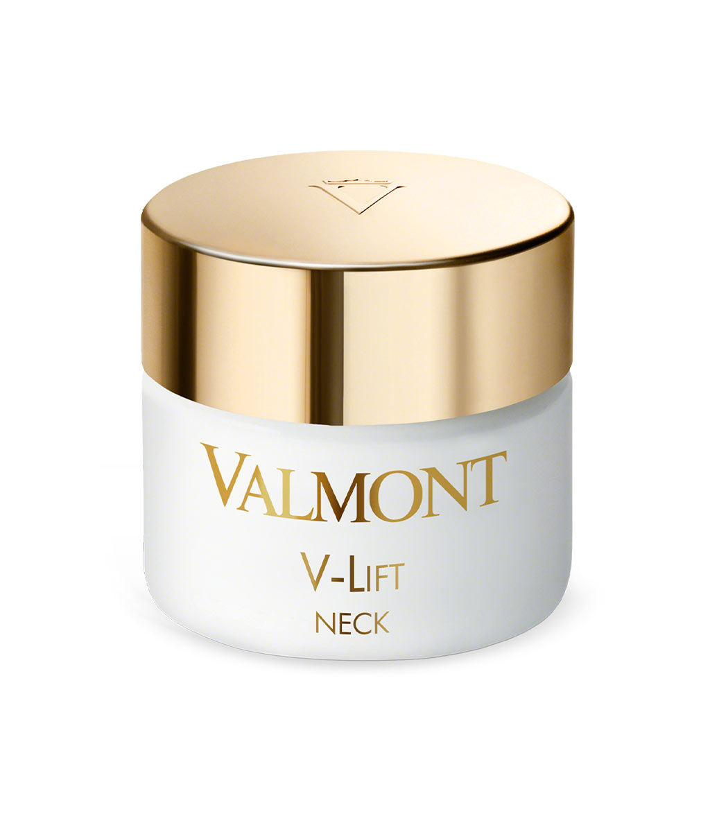 Die Anti-Aging-Pflege V-Lift Neck Cream glättet und strafft Hals & Dekolleté.