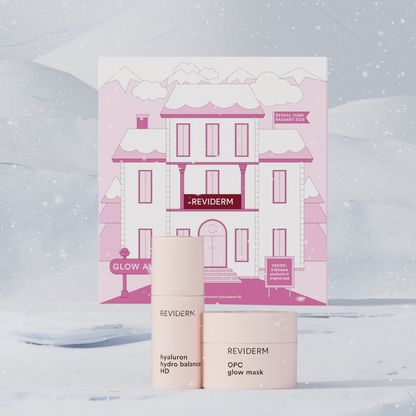 OPC Glow Mask und Hyaluron Hydro Balance HD Serum im REVIDERM Set