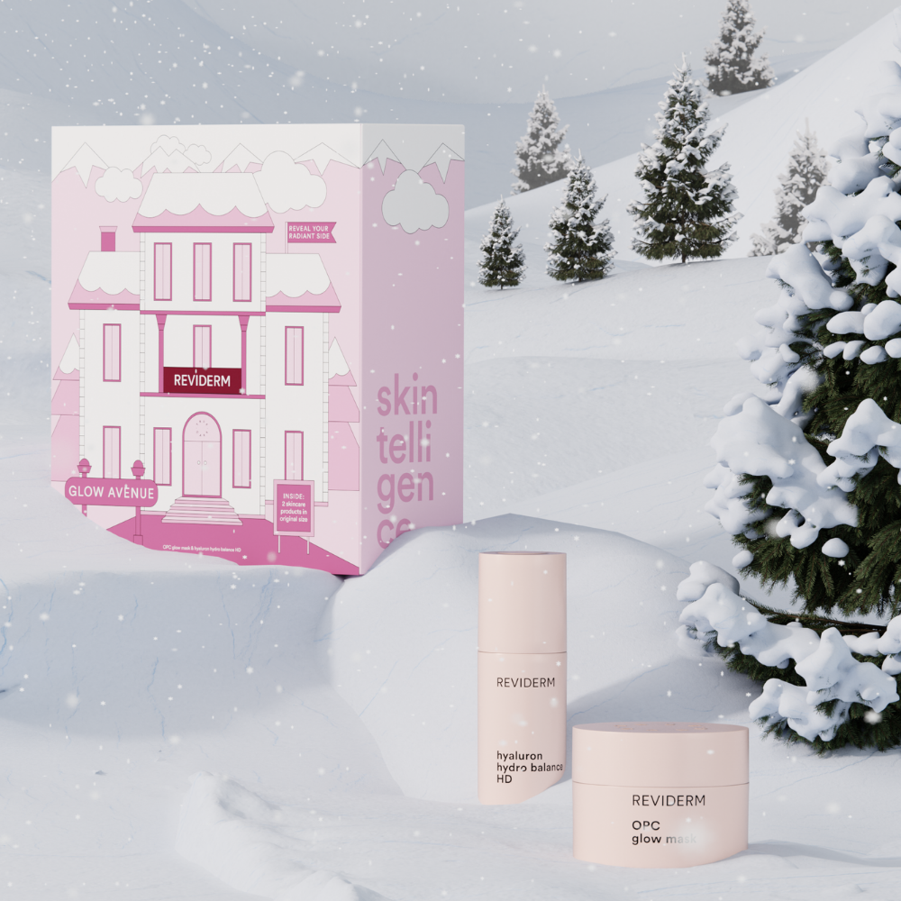 OPC Glow Mask und Hyaluron Hydro Balance HD Serum im REVIDERM Set