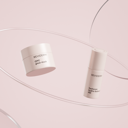 OPC Glow Mask und Hyaluron Hydro Balance HD Serum im REVIDERM Set