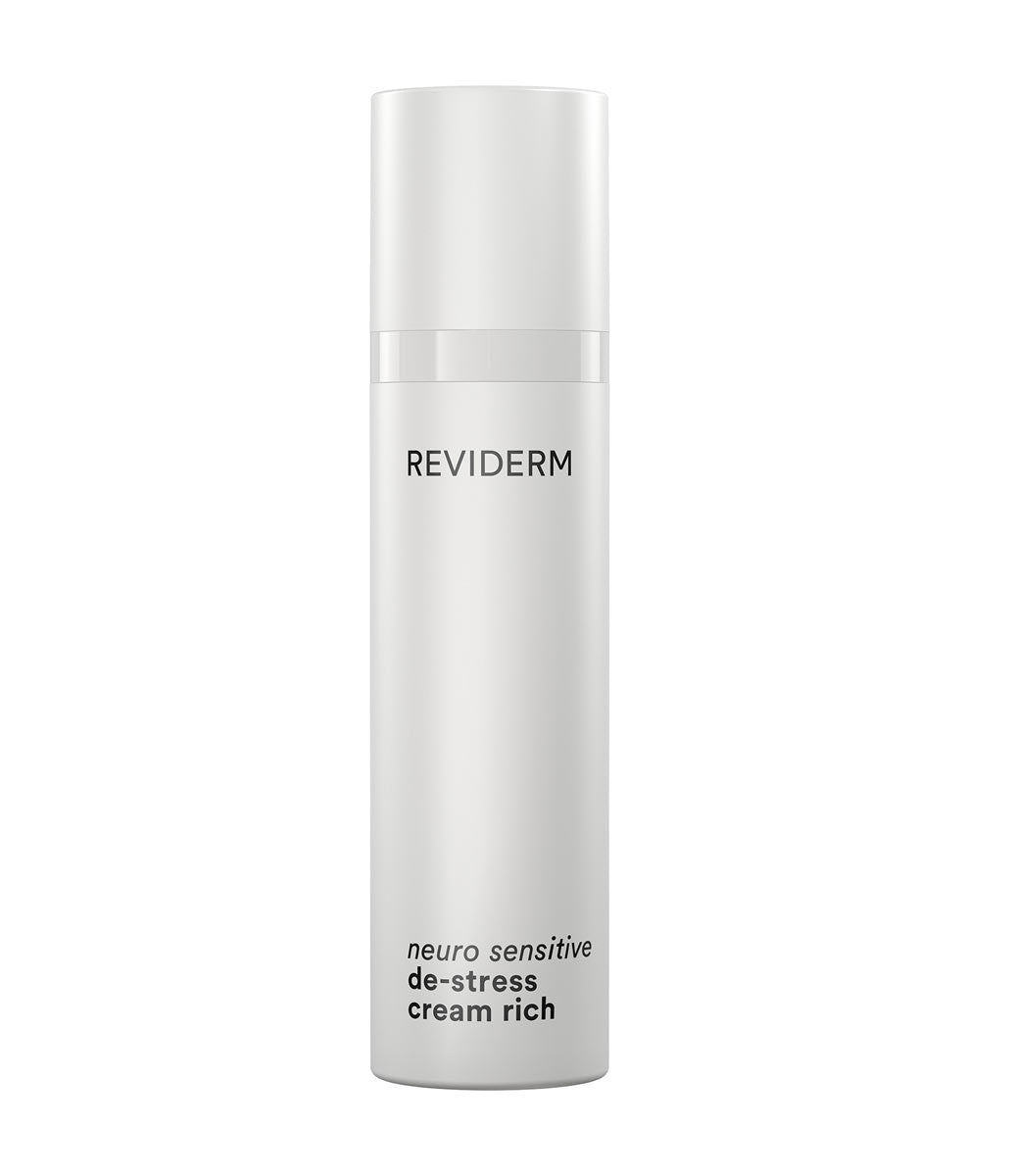 REVIDERM Neuro Sensitive De-Stress Cream Rich Tiegel Frontansicht Verpackung Pflege