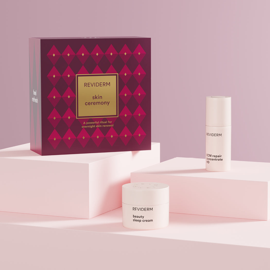 REVIDERM Skin Ceremony Set mit ECM repair concentrate HD und beauty sleep cream für die nächtliche Hautregeneration